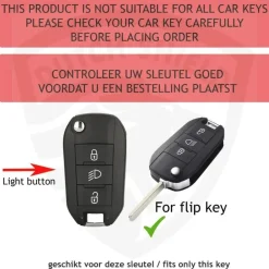Hot TPU Sleutelhoesje voor Peugeot zwart A3B Autosleutelhoesjes