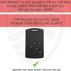 Clearance TPU Sleutelhoesje voor Renault zwart C2Z Autosleutelhoesjes