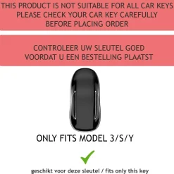 Outlet TPU Sleutelhoesje voor Tesla Model 3-Y-S zwart Autosleutelhoesjes