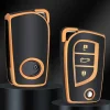 New TPU Sleutelhoesje voor Toyota goud C3 Autosleutelhoesjes