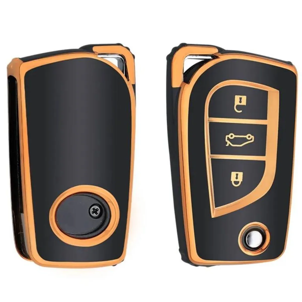 New TPU Sleutelhoesje voor Toyota goud C3 Autosleutelhoesjes