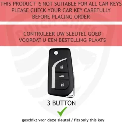 New TPU Sleutelhoesje voor Toyota goud C3 Autosleutelhoesjes