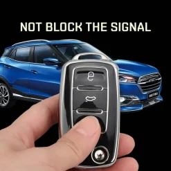 Online TPU Sleutelhoesje VW - Skoda - Seat Cupra zwart A3 Autosleutelhoesjes