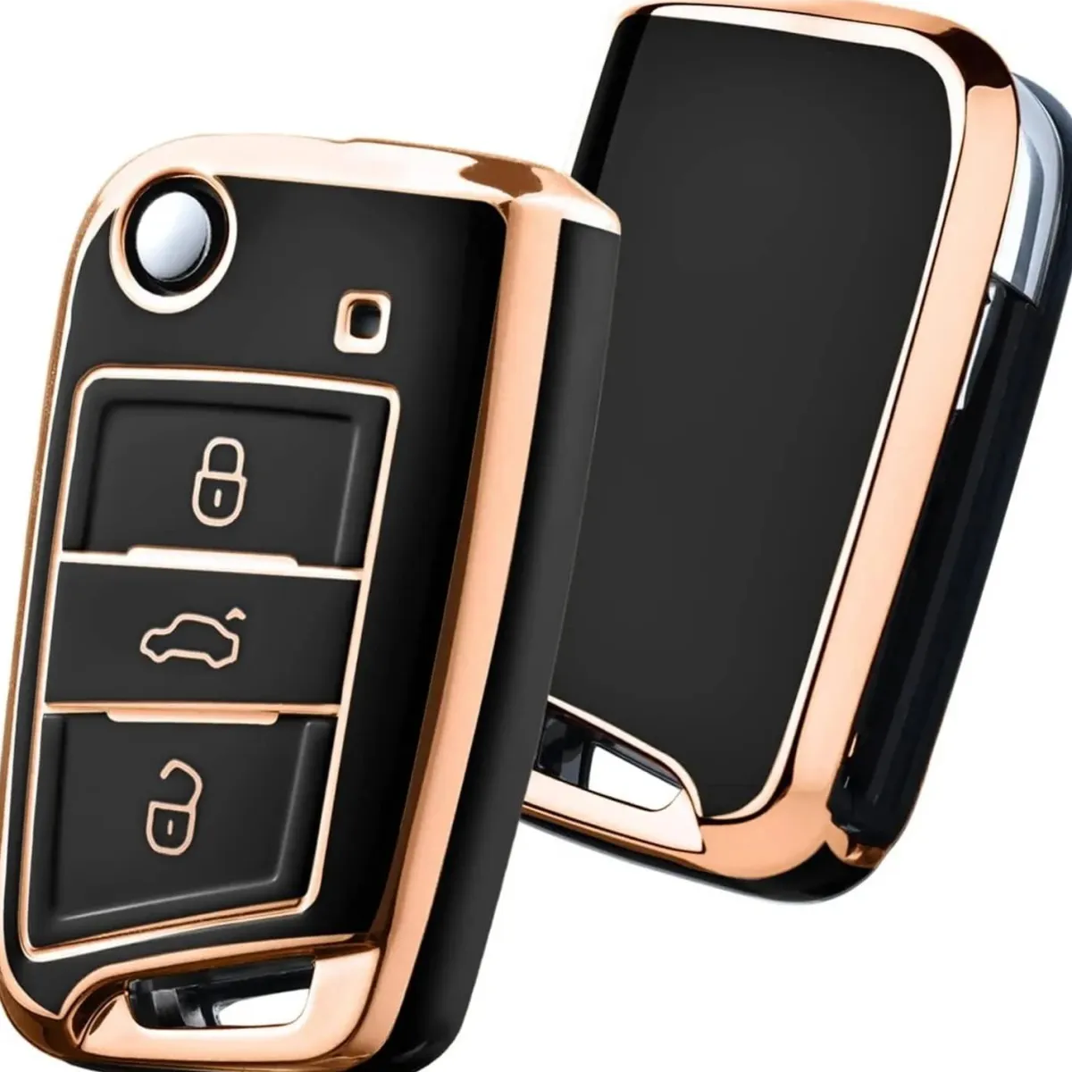 TPU Sleutelhoesje VW - Skoda - Seat Cupra goud B3 Autosleutelhoesjes