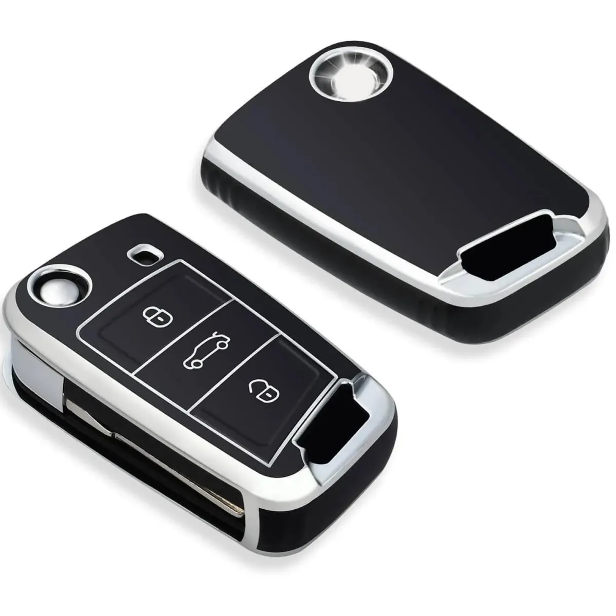 Hot TPU Sleutelhoesje VW - Skoda - Seat Cupra zwart B3 Autosleutelhoesjes