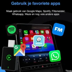 New USB-C 2-in-1 CarPlay & Android Auto Dongle Draadloze Ontvangers