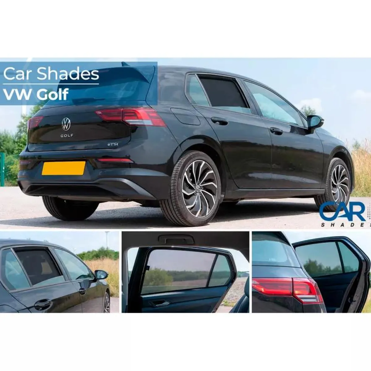 Outlet Volkswagen Golf VIII 5 deurs 2020 - Zonneschermen achterportieren Autozonneschermen