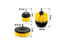 Hot Vortex boorborstelset 3-delig 10/8/5 cm Auto Wassen
