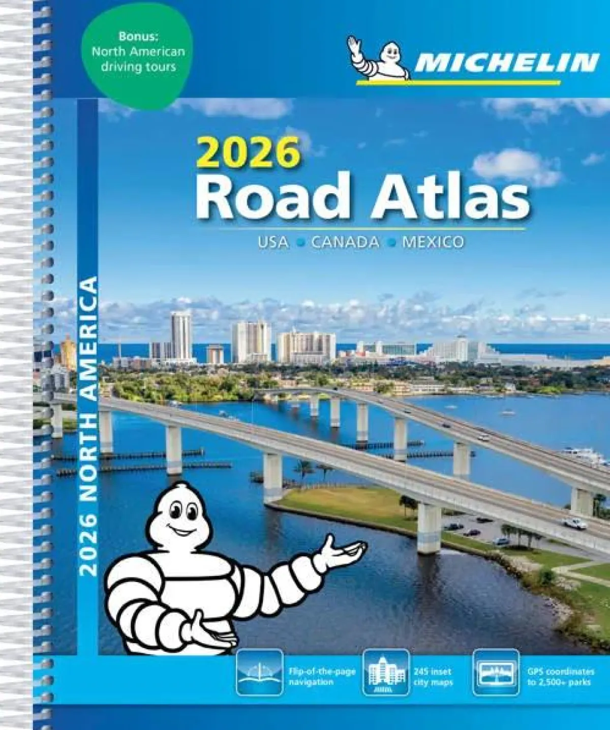 Hot wegenatlas USA, Canada, Mexico 2026 Atlassen|Wegenkaarten & Atlassen