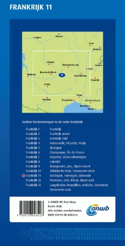 Online Wegenkaart Dordogne, Auvergne, Limousin Wegenkaarten & Atlassen|Wegenkaarten