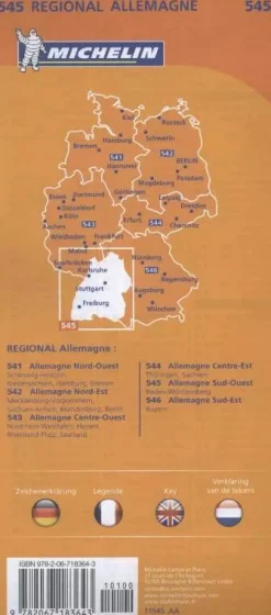 Outlet Wegenkaart Duitsland – zuid west – 545 – Wegenkaarten & Atlassen|Wegenkaarten