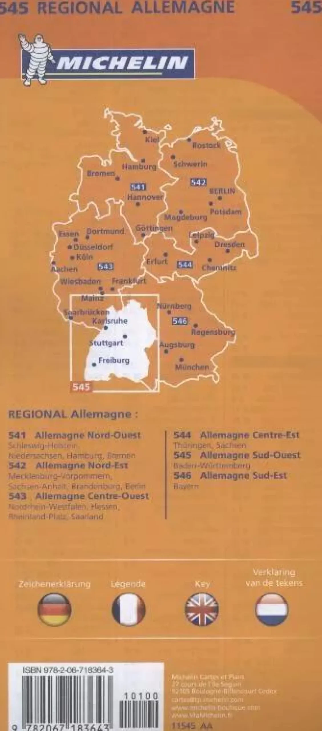 Outlet Wegenkaart Duitsland – zuid west – 545 – Wegenkaarten & Atlassen|Wegenkaarten