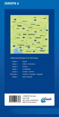 Best Wegenkaart Hongarije, Slowakije en Tsjechië Wegenkaarten & Atlassen|Wegenkaarten