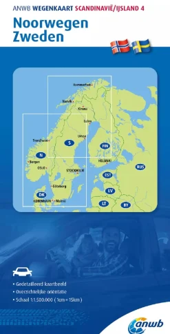 Hot Wegenkaart Noorwegen en Zweden Wegenkaarten & Atlassen|Wegenkaarten