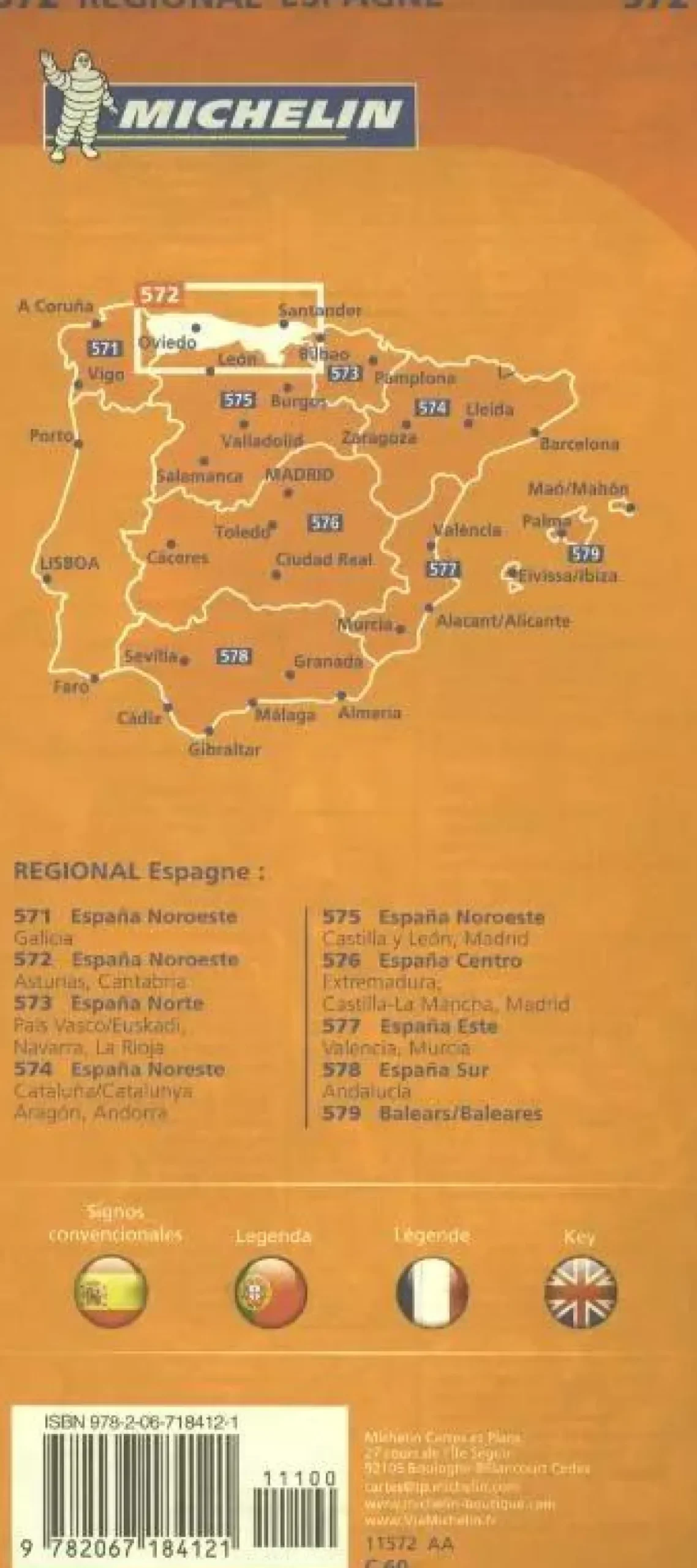 wegenkaart Regional 572 Spanje noord-west Wegenkaarten & Atlassen|Wegenkaarten