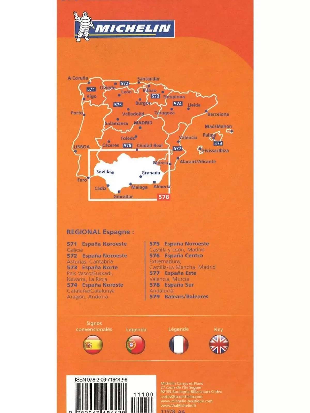 Outlet wegenkaart Regional 578 Spanje zuid Wegenkaarten & Atlassen|Wegenkaarten