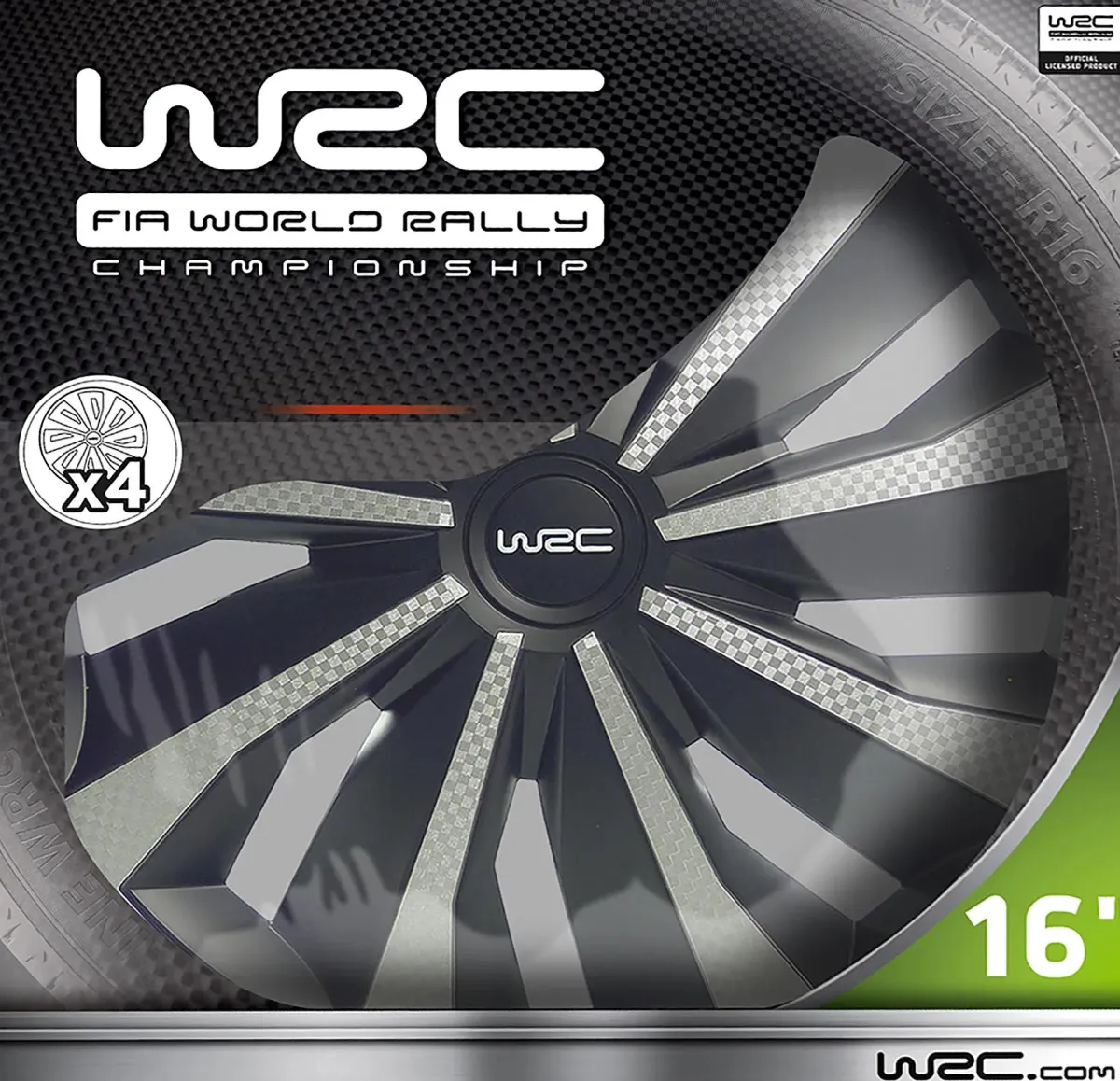 Outlet Wieldoppen - 16 inch - carbon look - 4 stuks Autobanden & Accessoires