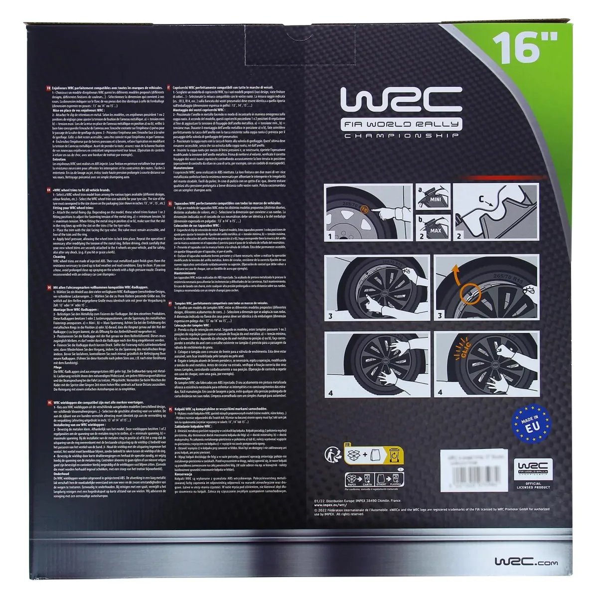 Outlet Wieldoppen - 16 inch - carbon look - 4 stuks Autobanden & Accessoires