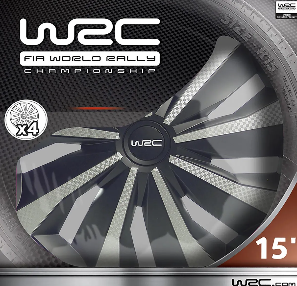 Clearance Wieldoppen - 15 inch - carbon look - 4 stuks Autobanden & Accessoires