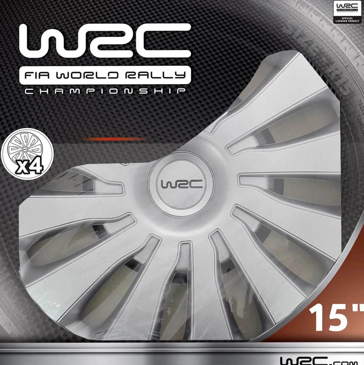 Discount Wieldoppen Sepang 15" - zilver 4 stuks Autobanden & Accessoires