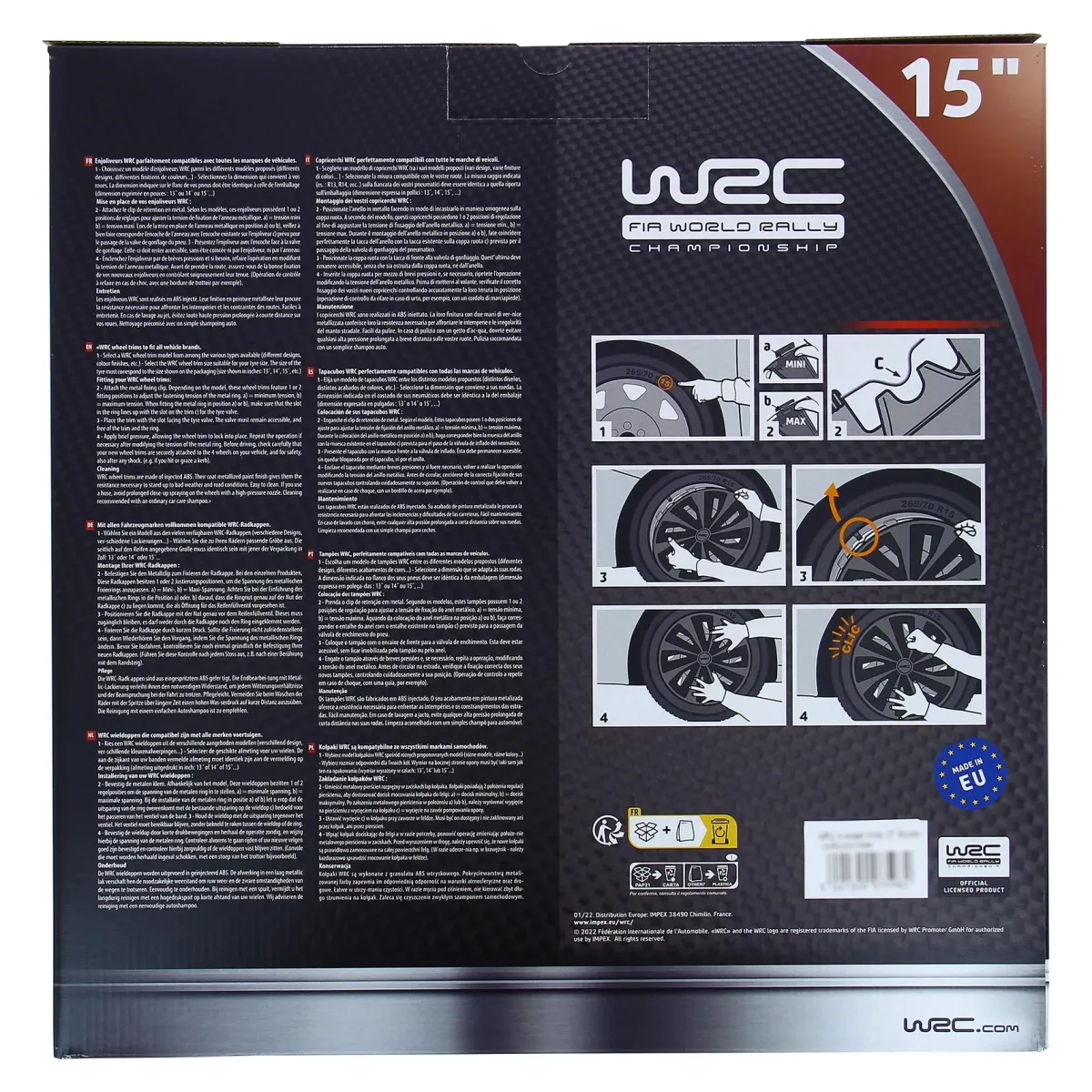 Discount Wieldoppen Sepang 15" - zilver 4 stuks Autobanden & Accessoires