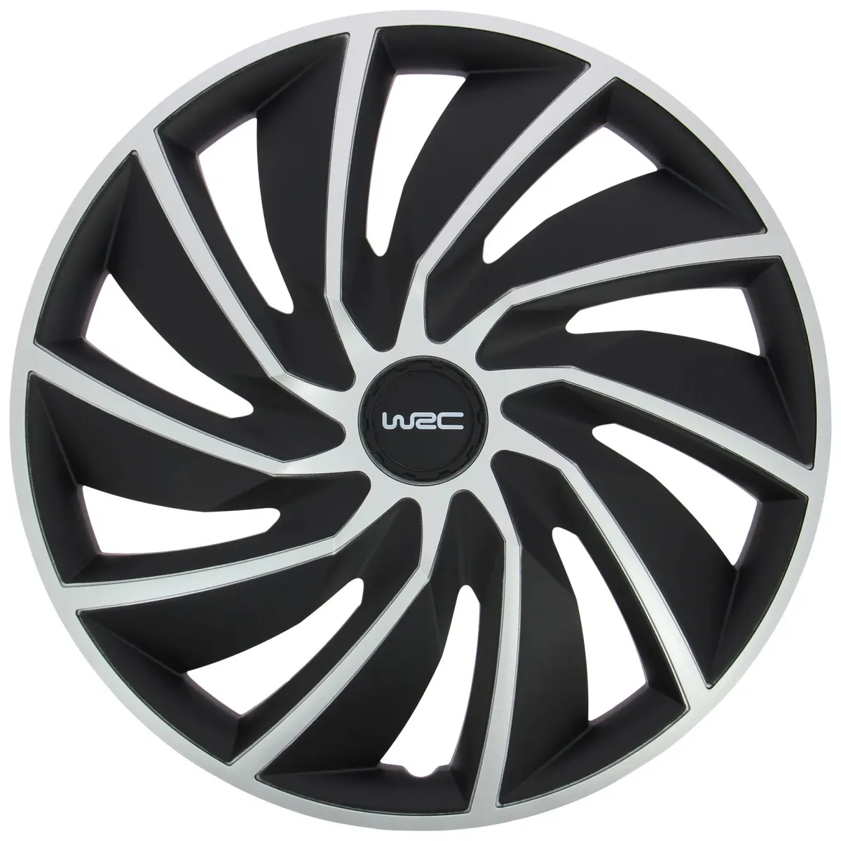 Discount Wieldoppen 15" - zilver/zwart 4 stuks Autobanden & Accessoires