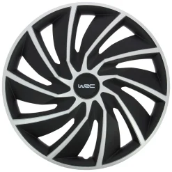 Discount Wieldoppen 16" - zilver/zwart 4 stuks Autobanden & Accessoires