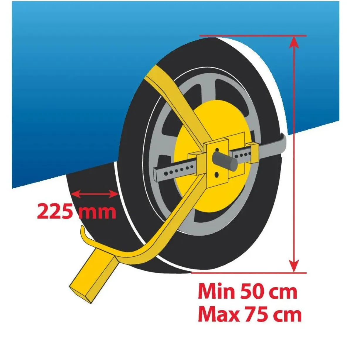 Discount Wielklem 13–18 inch anti-diefstal Stuursloten