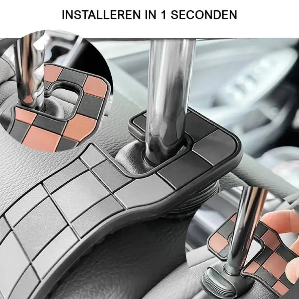 Best 2x Auto Hoofdsteun Haak Duo Organizers