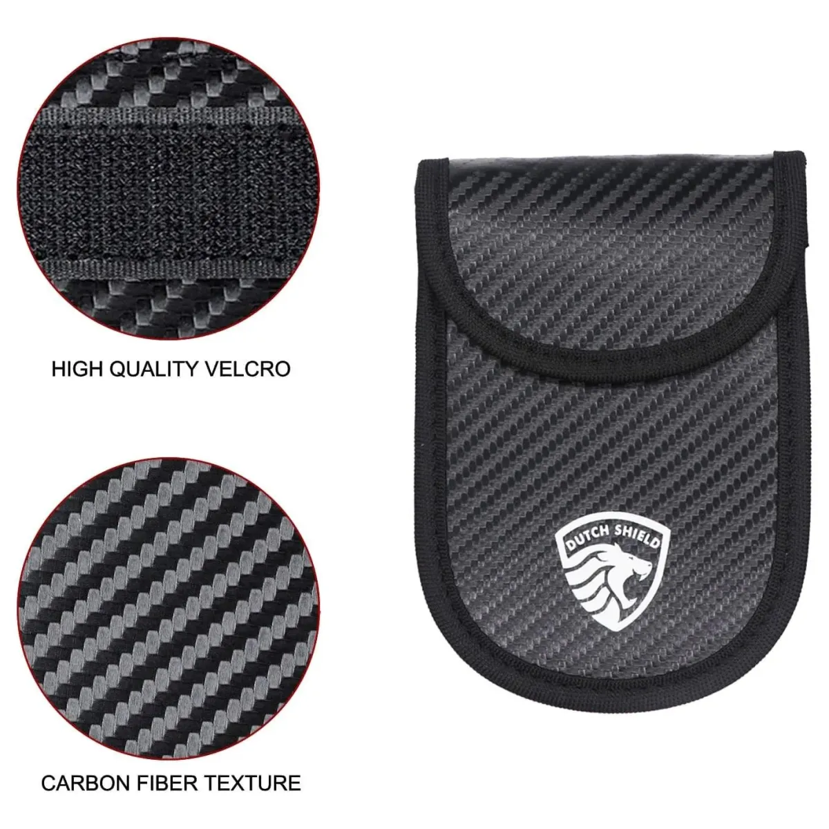 2 x RFID Autosleutel Hoesje Anti-Skim Carbon Style Autosleutelhoesjes