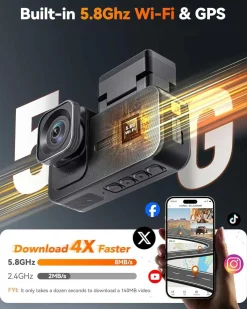New X5 Touch 3CH 4K Wifi GPS 128gb dashcam Dashcams